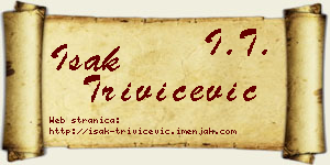 Isak Trivičević vizit kartica